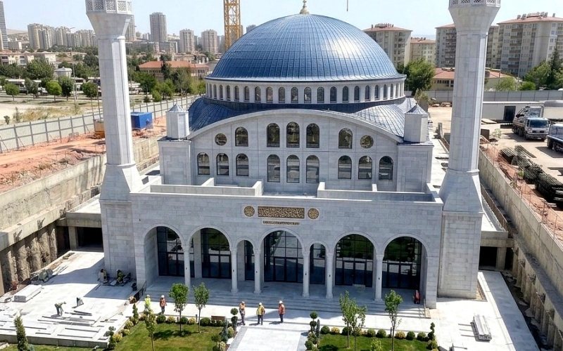Doğal taş kaplama ve çevre düzenlemesi — Hacı İbrahim Demir Külliyesi
