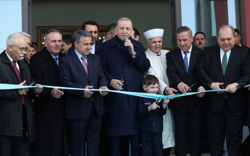 Açılış töreni — kurdele kesimi — Hacı İbrahim Demir Külliyesi